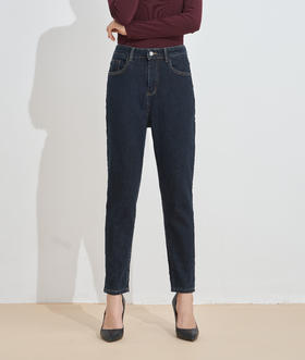 秋冬加厚磨绒牛仔锥形裤1273