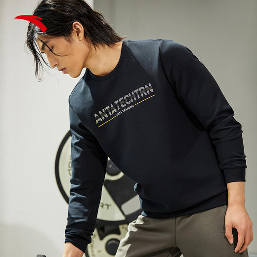安踏男士圆领套头运动服休闲卫衣152217712-2 商品图0