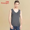 三枪无痕男士保暖背心冬季德绒V领内穿坎肩打底衫蓄热保暖上衣男 商品缩略图0