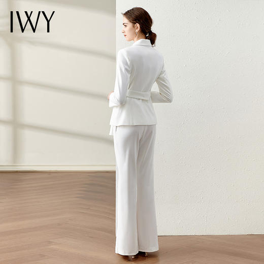 IWY/白色春秋职业装小香风西装套装女总裁范正装高端商务干练工作服OL C10348+P30348 商品图3