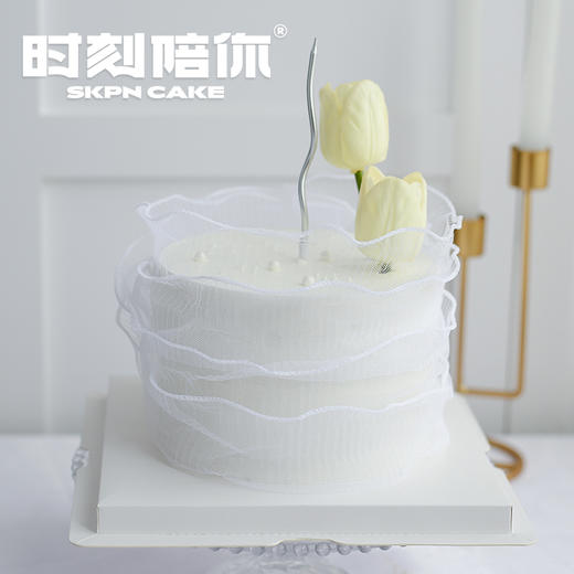 纯白郁金香 动物奶油 女神蛋糕 商品图2