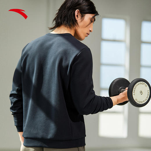 安踏男士圆领套头运动服休闲卫衣152217712-2 商品图3