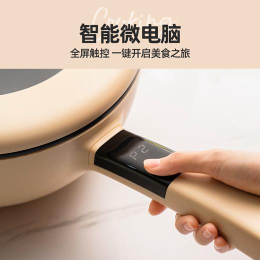 七彩叮当（QICAIDINGDANG）CG01电炒锅多功能电热锅电锅加厚电蒸锅电煮锅铸铁锅电火锅多用途锅 米黄色蒸笼款 商品图4