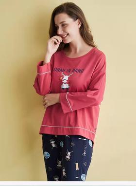 仕乐春秋季纯棉女士家居套