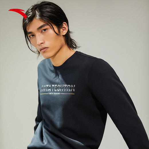 安踏男士圆领套头运动服休闲卫衣152217712-2 商品图2