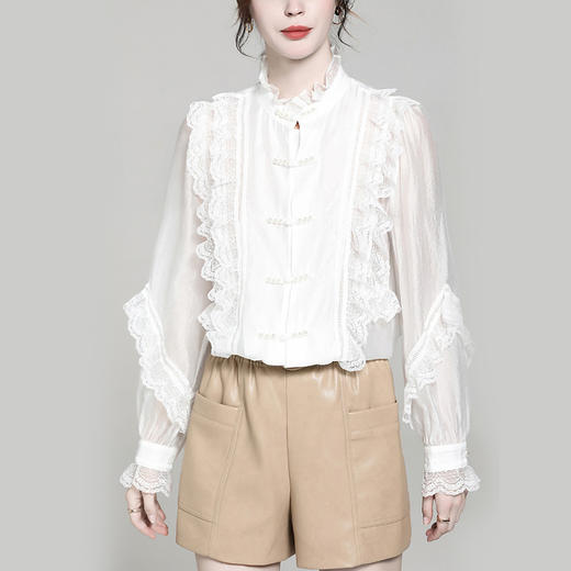 裁缝学苑AG244 法式复古灯笼袖衬衫纸样板衬衣女服装打版裁剪图纸 商品图2