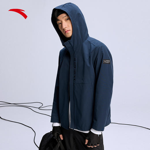 安踏男男连帽上衣外套2022春季新款梭织休闲运动风衣152217606-1/2/3 商品图1