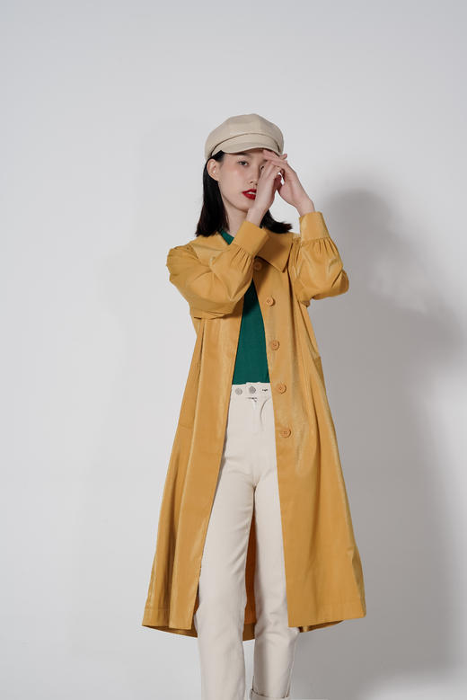 臣禾【芥末黄连衣裙】K213013277 商品图3