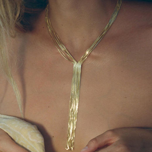 订购7周到｜Maggoosh-Currents Lariat-金色 项链［希腊设计师］ 商品图0