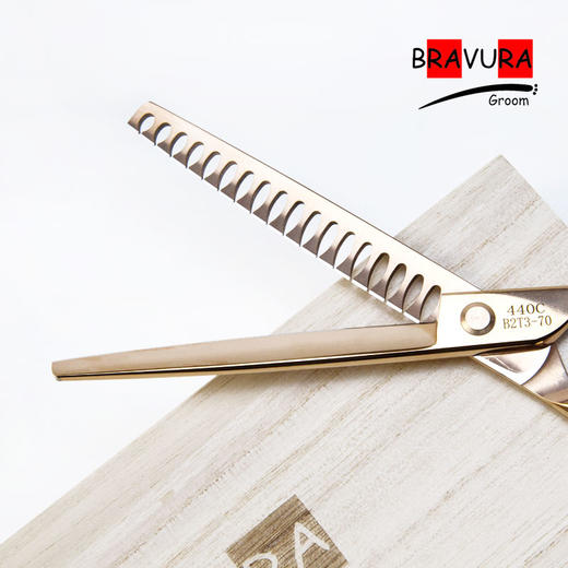 鱼骨剪 B2T3-75玫瑰金意大利BRAVURAGROOM宠物美容B系列 商品图1