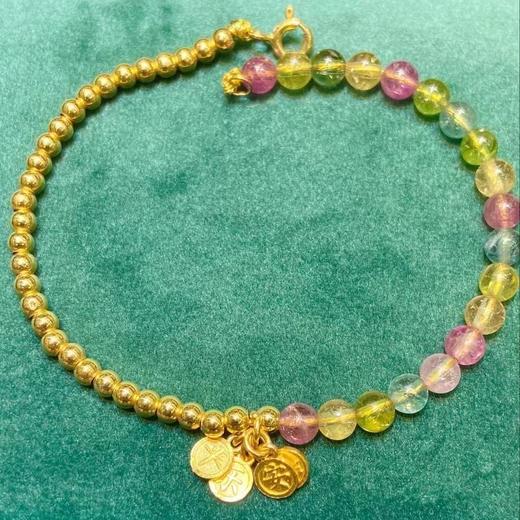 18K金平安喜乐碧玺手链 商品图1