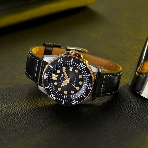 西铁城(CITIZEN)机械表男不锈钢间玫瑰金色款NJ0176-10E 商品图7