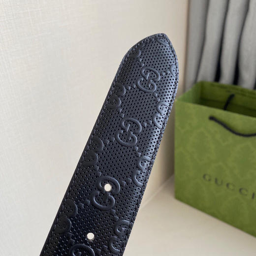 春季特惠💰390 古驰 腰带 2022新品钻扣 原厂压花双G面皮 商品图8