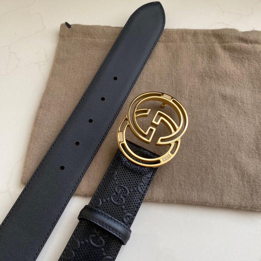 春季特惠💰390 古驰 腰带 2022新品钻扣 原厂压花双G面皮 商品图1
