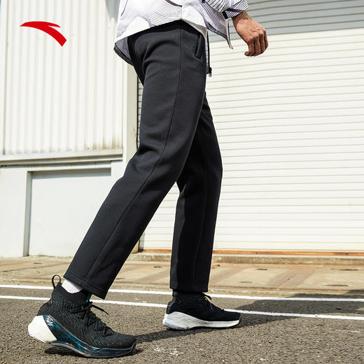 安踏运动裤男2022春季新款黑色直筒休闲裤152211323-1/2 商品图2