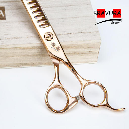 鱼骨剪 B2T3-75玫瑰金意大利BRAVURAGROOM宠物美容B系列 商品图3