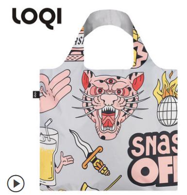 德国LOQI收纳折叠环保袋虎蛇啤酒-灰色 商品图0