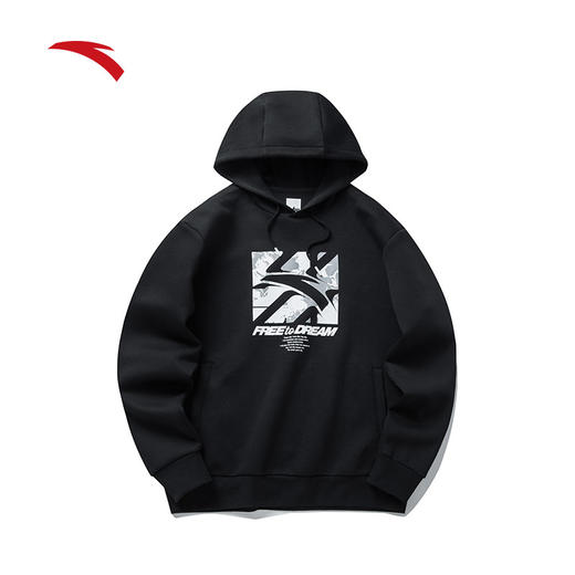 安踏连帽卫衣2022年春季新款男士运动篮球长袖套头上衣152211743-1/3 商品图5