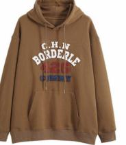 F426/BDWY22SS-3035/秋冬毛呢贴布连帽卫衣 商品图0