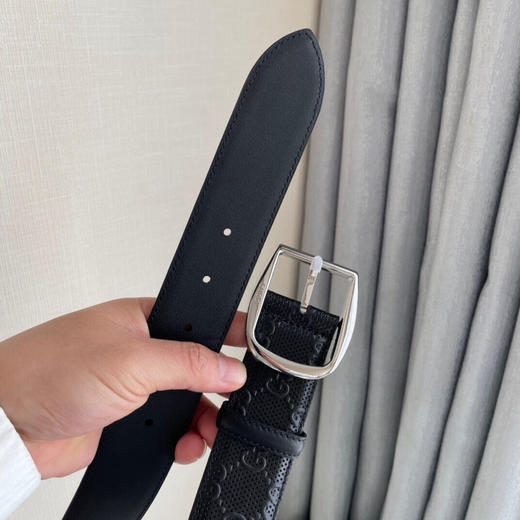春季特惠💰320 新品 Gucci古驰男士腰带 原厂进口双G面皮立体视觉 商品图1