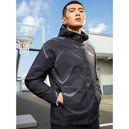 安踏运动外套男2022春季新款篮球防风夹克连帽休闲上衣152211611-3/4 商品图1