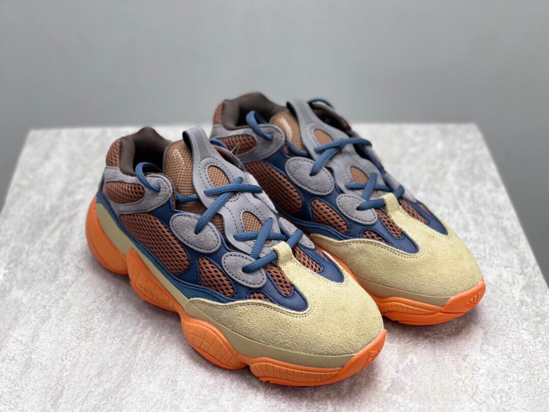 春季特惠90570 纯原出品 # yeezy椰子 desert rat 500 "enflame" 蓝