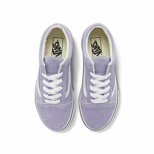 VANS中大童香芋紫侧条纹Old Skool板鞋VN0A7Q5FARO 商品图2