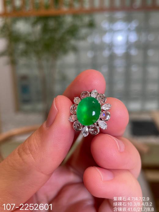 107-2252601，高冰艳+玻璃艳绿蛋面胸针。具体价格微信咨询 商品图8