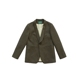 BanL/BLV692A深蕨绿杂花斜纹羊毛呢西服