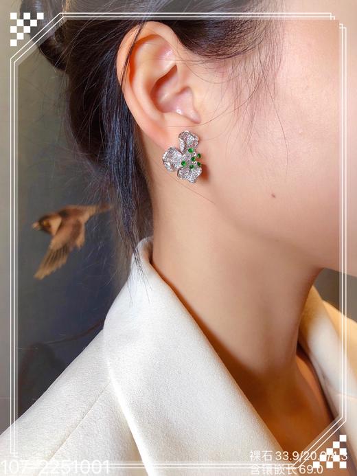 107-2251001，玻璃叶子耳坠。具体价格微信咨询 商品图3