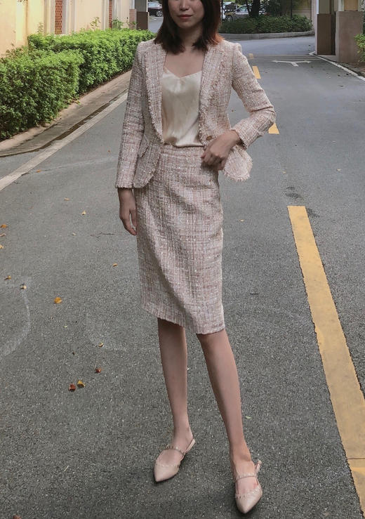 孤品 颈袖添香-套裙-J8302788B颈袖添香秋冬季新款职业装套装女装正装时尚气质商务小西装套裙J8302788B不退可换 商品图5