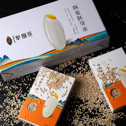 犁捌苑武川燕麦胚芽米500g盒谷物杂粮焖饭煮粥糯滑可口礼盒装 商品图1