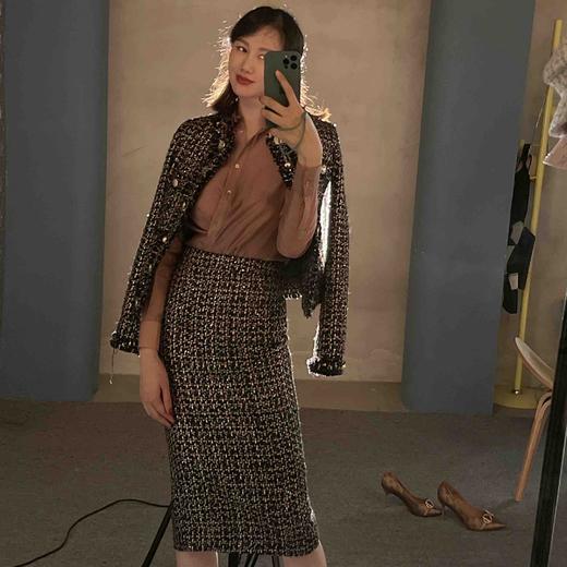 “千金小姐”双排扣，颈袖添香-套裙-BT1XC4518双排扣精致小香风套裙璀璨闪耀贵族千金小姐范儿 商品图1