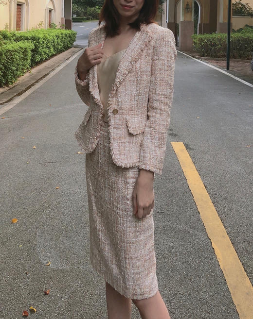 孤品 颈袖添香-套裙-J8302788B颈袖添香秋冬季新款职业装套装女装正装时尚气质商务小西装套裙J8302788B不退可换 商品图4