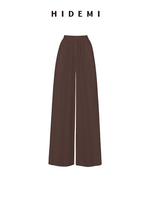 HIDEMI 砖红色立领简约设计感水洗棉套装 衬衫/阔腿裤 商品图9