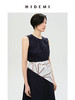 HIDEMI 褶皱设计感圆领棉质背心 藏蓝色/白色 商品缩略图9