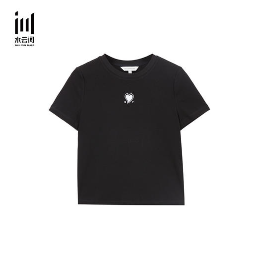 水云间宽松显瘦简约t恤2022春装新款内搭短袖上衣12210314 商品图0