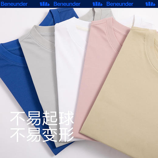 蕉下澄久系列圆领T恤  短袖t恤女短袖女情侣装夏季打底衫女防水拒油抗污易洗柔软舒适男女同款澄久圆领T恤 蓝烟灰L 商品图1