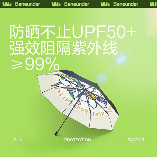 蕉下 太阳伞防紫外线雨伞防晒伞折叠晴雨伞遮阳伞三折伞花朵拉系列49.5cm*8骨 悦舞 商品图2