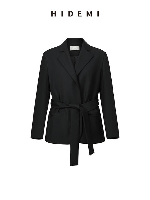 HIDEMI 简约设计感可拆卸腰带式廓形西装 商品图8