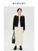 HIDEMI 简约一粒扣翻领式短款夹克西服外套 白色/黑色（小白领） 商品缩略图4
