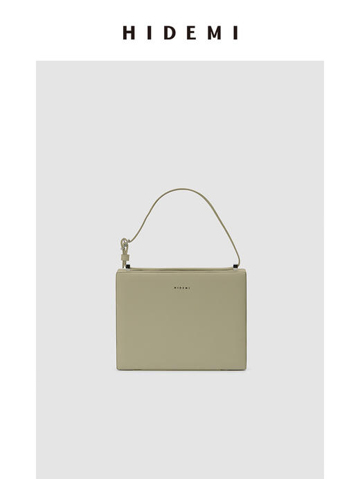 HIDEMI 经典牛皮可拆卸双肩带box豆腐包中号  黑色/冰蓝色/砖红色/开心果绿 商品图11