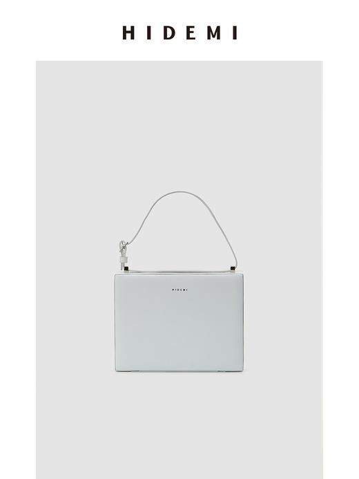 HIDEMI 经典牛皮可拆卸双肩带box豆腐包中号  黑色/冰蓝色/砖红色/开心果绿 商品图14