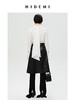 HIDEMI 褶皱做旧感环保皮黑色一粒扣不对称半身裙 商品缩略图10