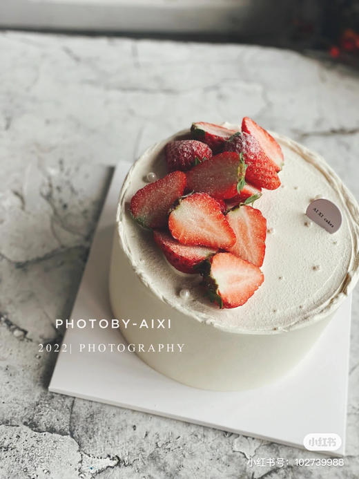 草莓蛋糕，5寸加高 商品图1