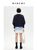 HIDEMI 立领廓形袖短款卫衣 藏蓝色/白色 商品缩略图11