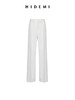 HIDEMI 白色挺括感直筒休闲西裤 商品缩略图0