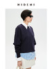 HIDEMI 立领廓形袖短款卫衣 藏蓝色/白色 商品缩略图10