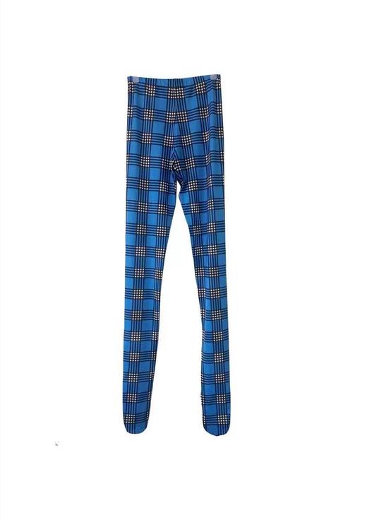 针织打底裤 /蓝色——中国设计师品牌QIUSHU TING 商品图1