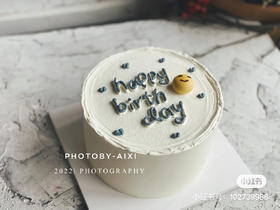 手绘happy birthday，ins风简约